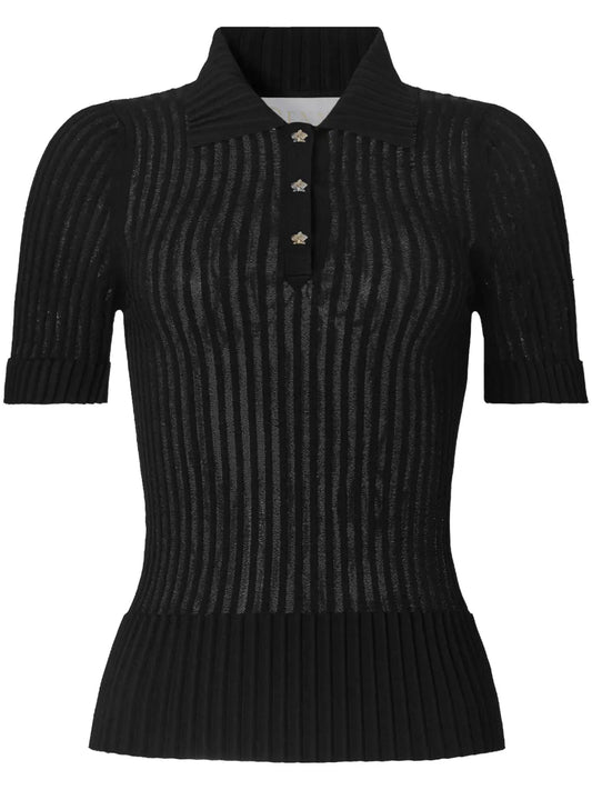 Ribbed Polo Top