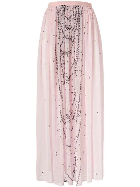 Plissé Maxi Skirt
