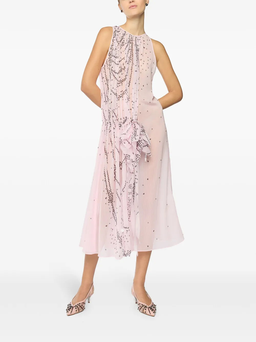 Knot Detail Midi Dres