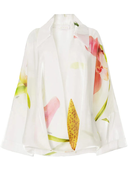 Floral-Print Blouse