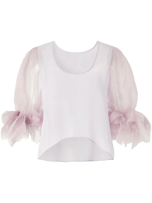Ruffle-Cuffs Blouse