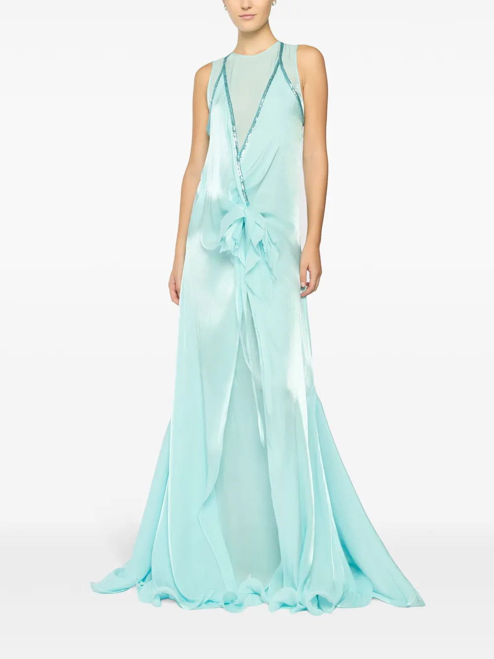 Sequin-Embellished Maxi Dress