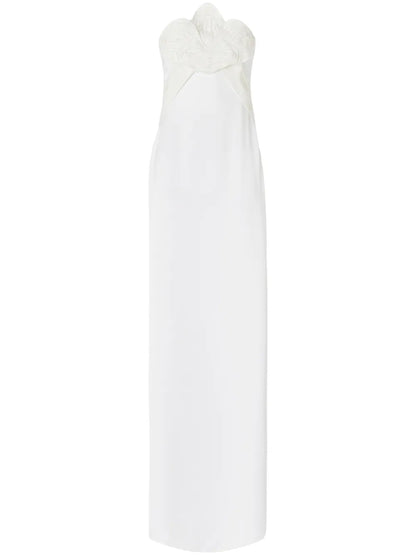 Floral-Appliqué Gown