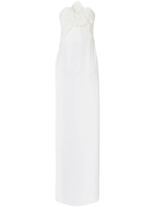 Floral-Appliqué Gown