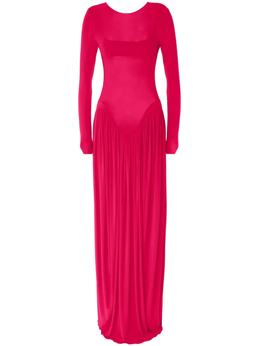 Semi-Sheer Maxi Dress