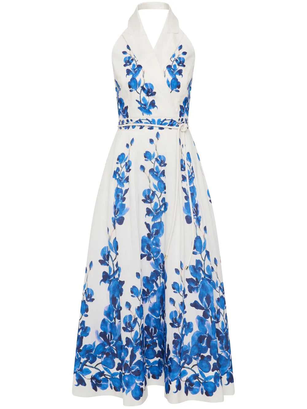 Floral-Motif Midi Dress