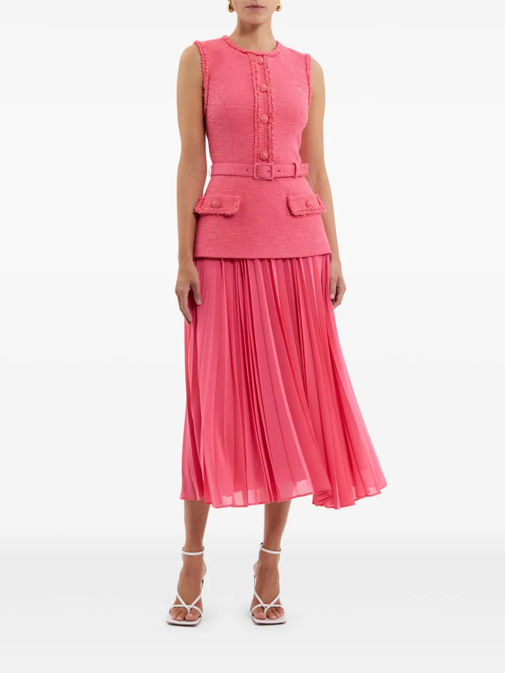Pleated Midi Dress