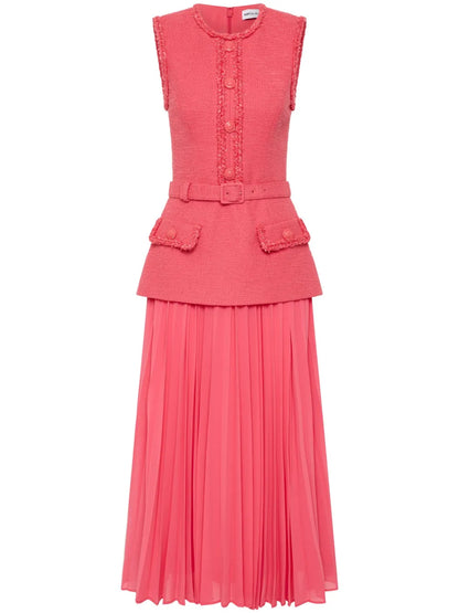 Pleated Midi Dress