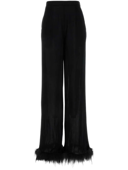 Satin Wide-Leg Trousers