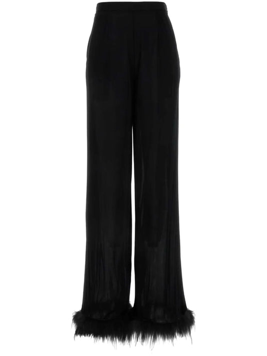 Satin Wide-Leg Trousers