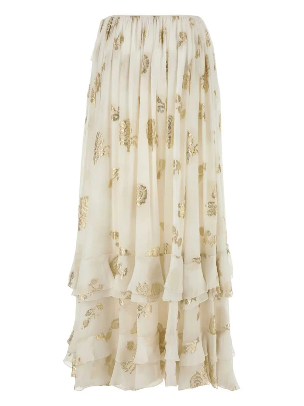 Jacquarded Lurex Maxi Skirt