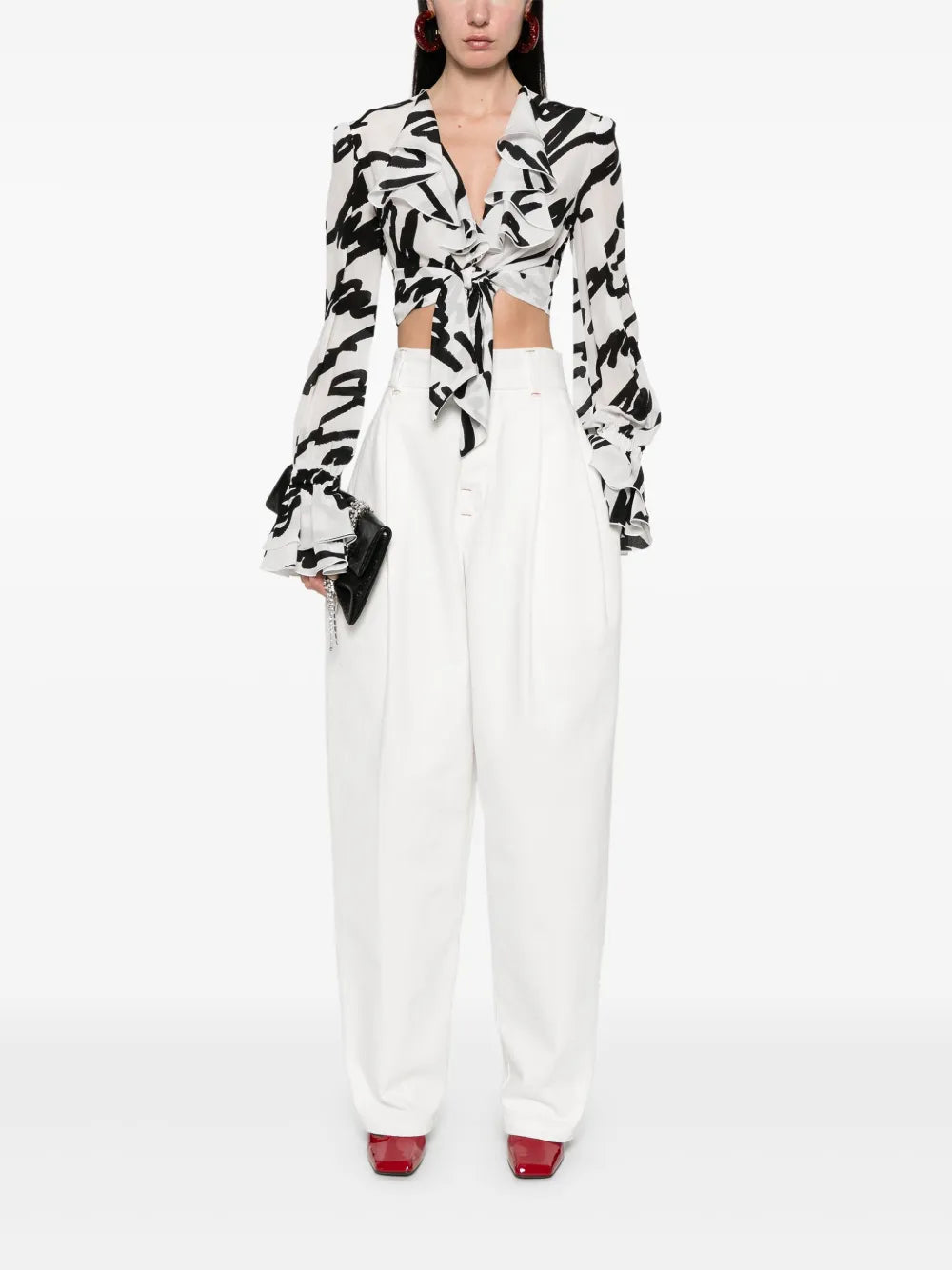 Love Letter-Print Blouse