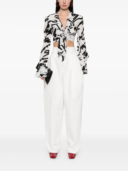 Love Letter-Print Blouse