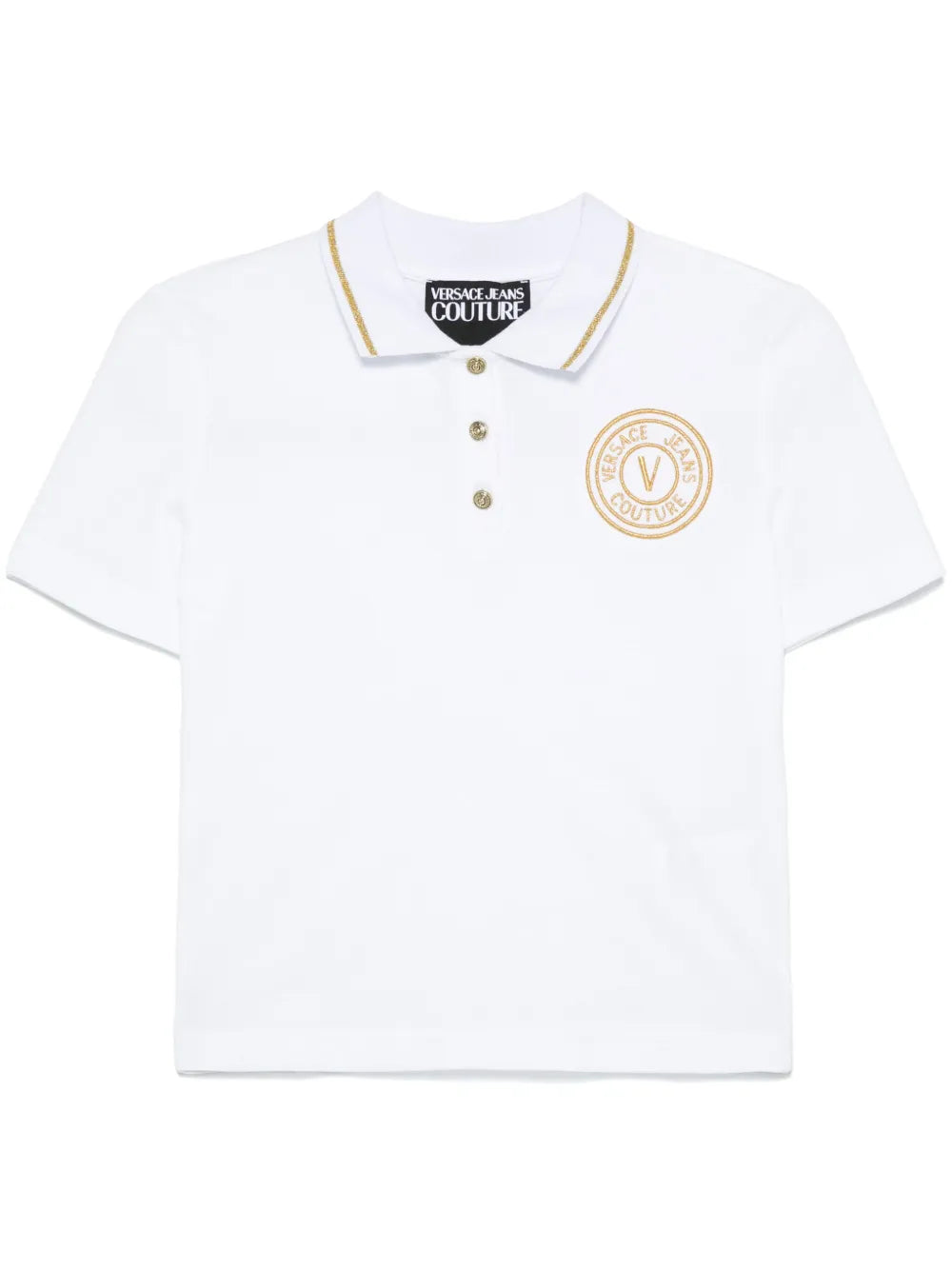 Embroidered-Logo Polo Top