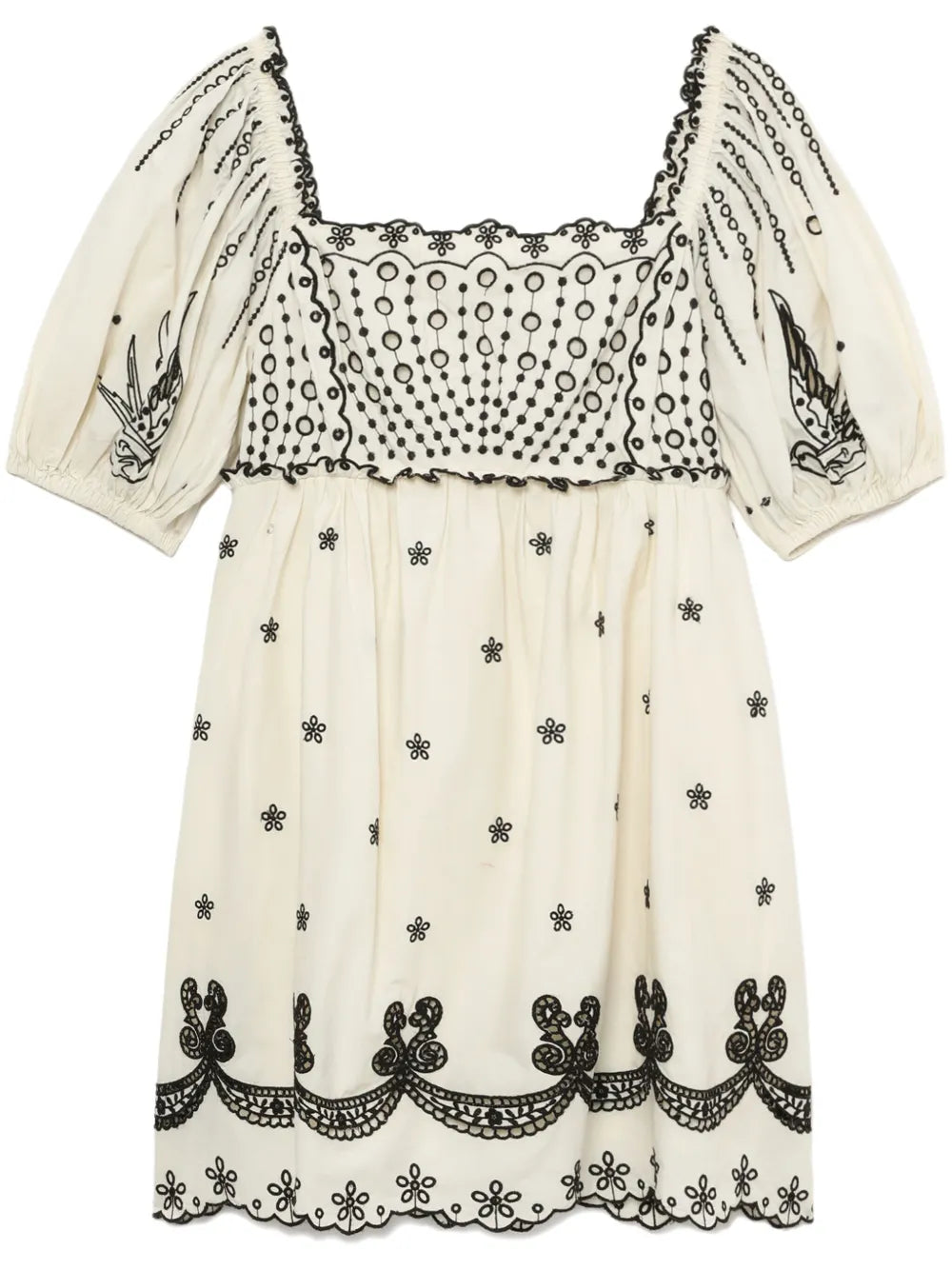 Embroidered Mini Dress