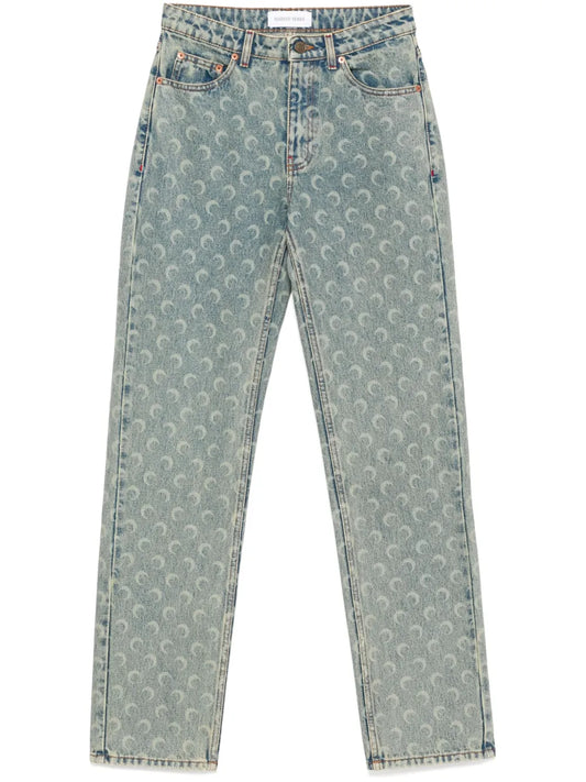 Moon Laser Straight-Leg Jeans