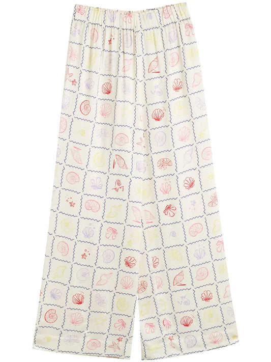 La Mer-Print Palazzo Pants
