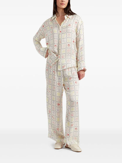 La Mer-Print Palazzo Pants