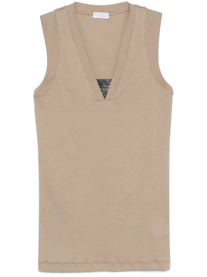 Monili-Detail Tank Top