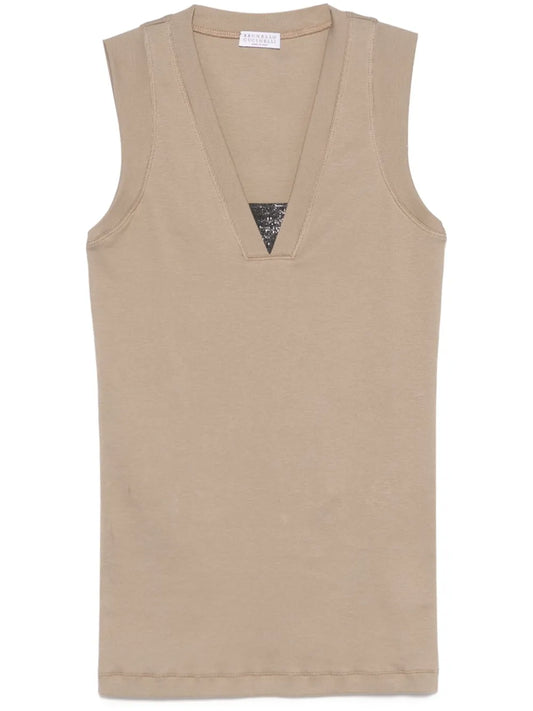 Monili-Detail Tank Top