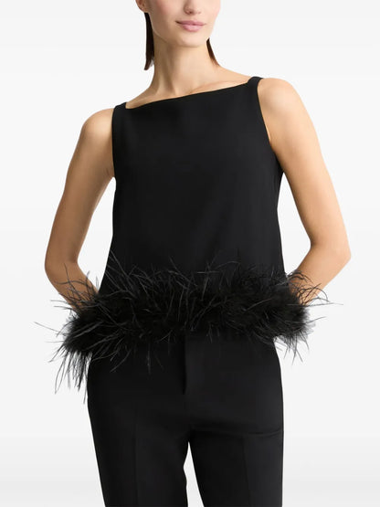 Feather-Detailing Top