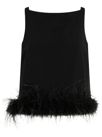 Feather-Detailing Top