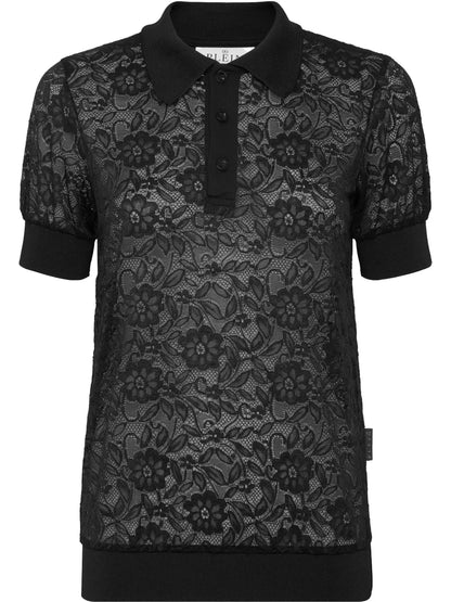 Lace Polo Top