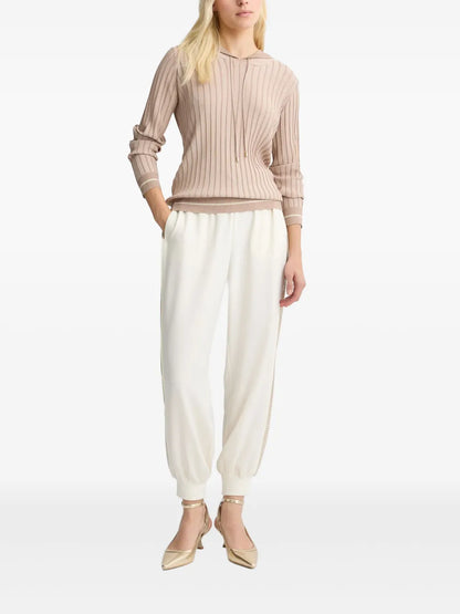 Sequin-Embellished Track Pants