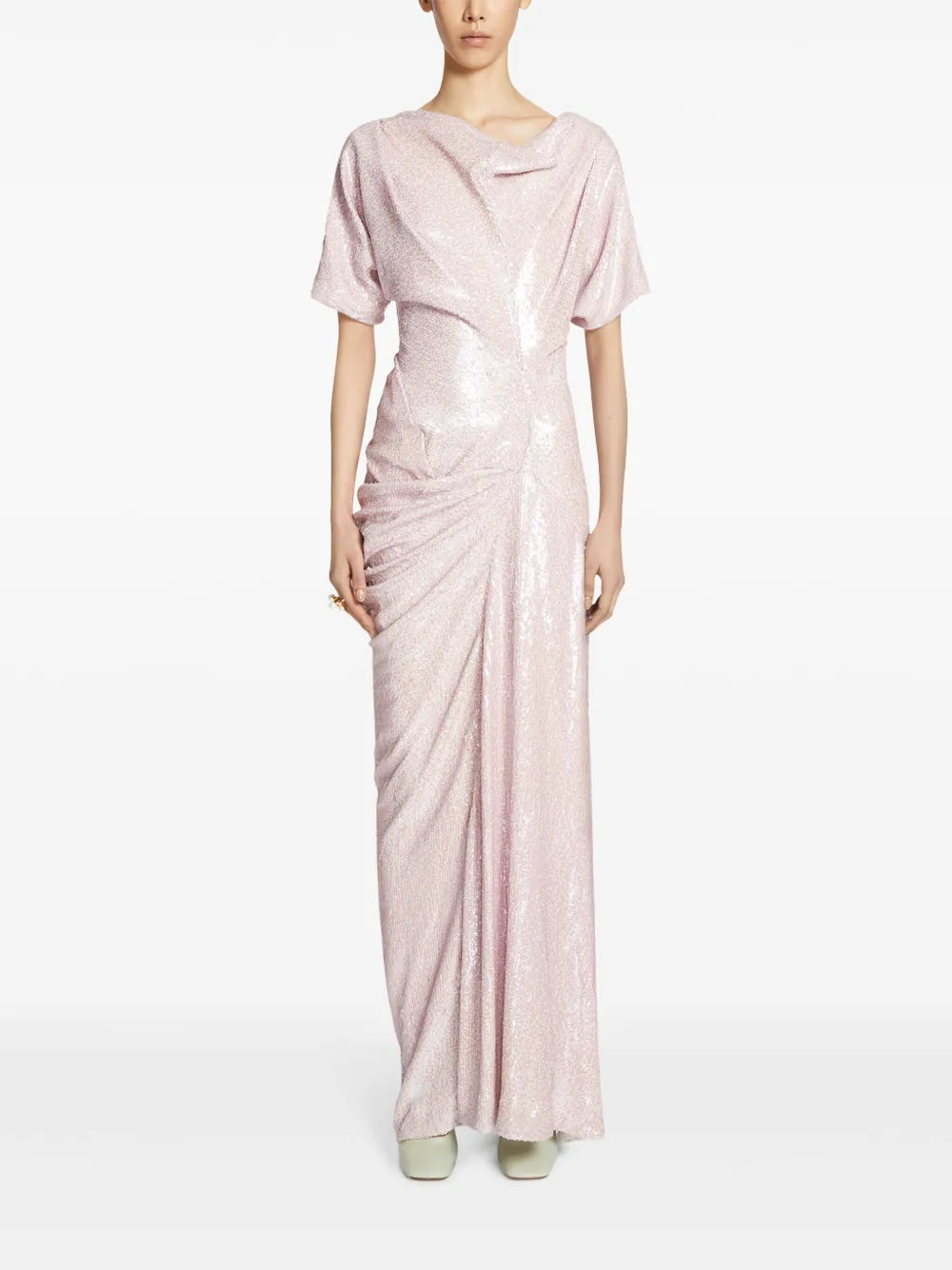 Sequin-Embellished Maxi Dress
