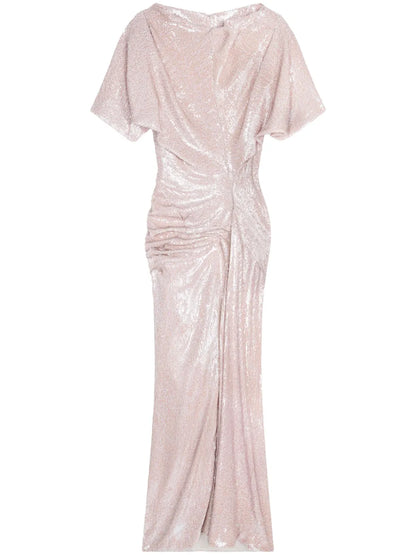 Sequin-Embellished Maxi Dress