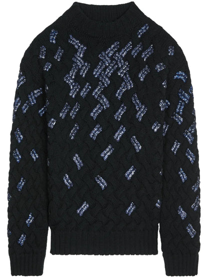 Sequin-Embellished Sweater