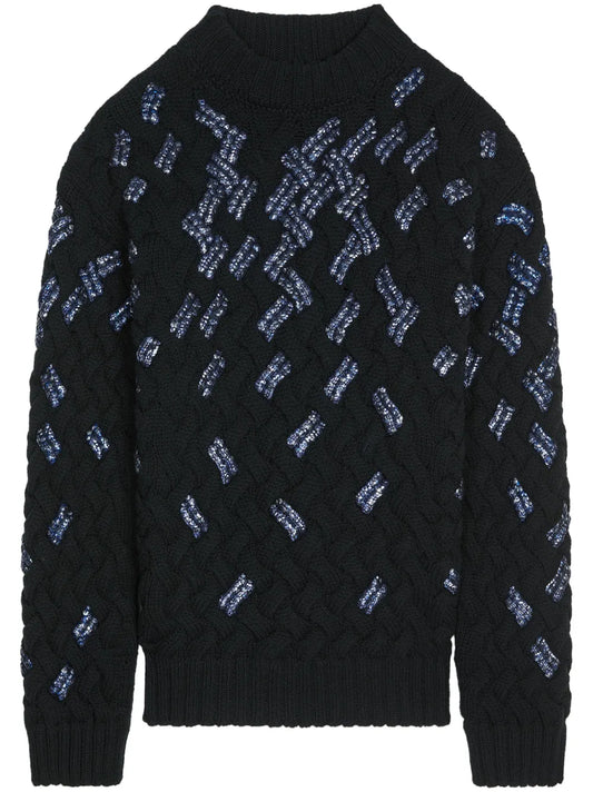 Sequin-Embellished Sweater