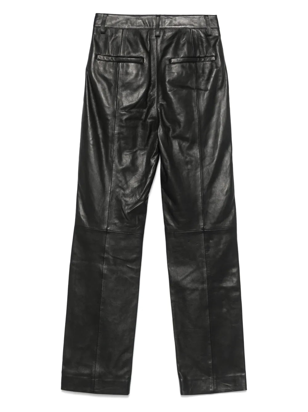 Straight-Leg Leather Trousers