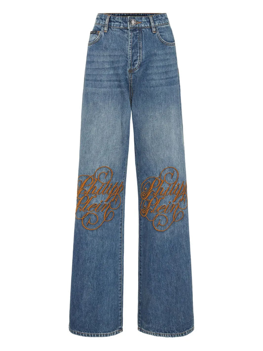 Logo-Embroidered Jeans