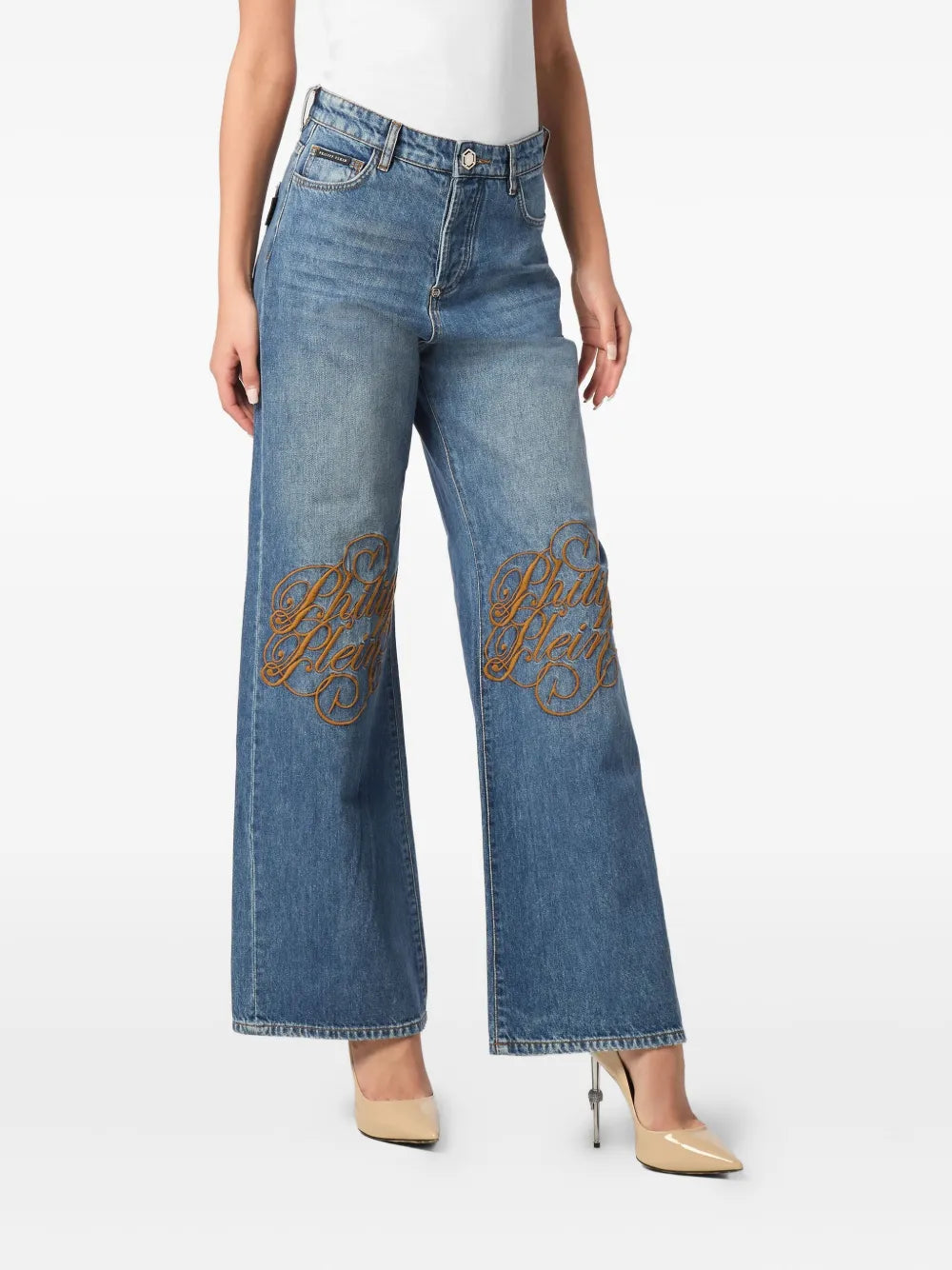 Logo-Embroidered Jeans