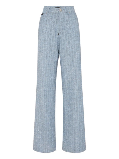 Tweed Wide-Leg Jeans