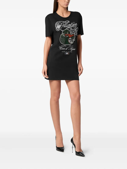 Logo-Print Mini Dress