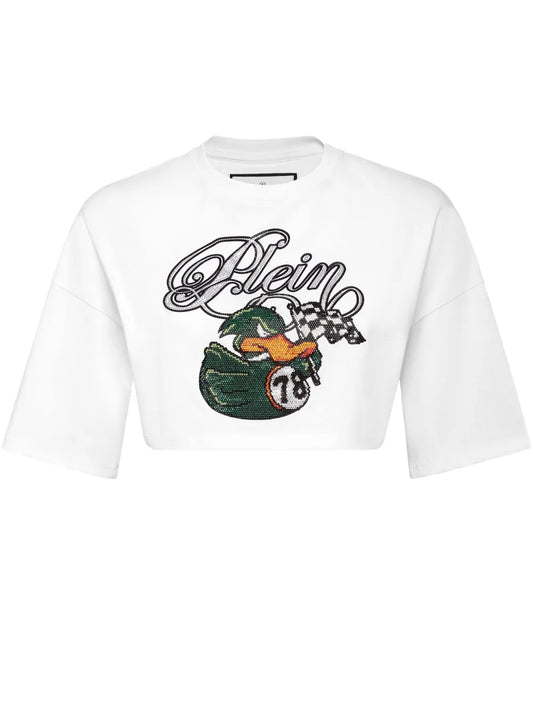 Rhinestone-Embellished T-Shirt