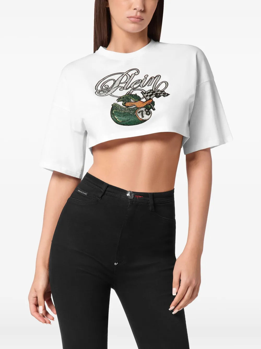 Rhinestone-Embellished T-Shirt