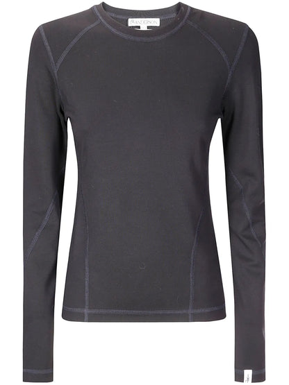 Contrast-Stitching Top