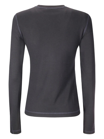 Contrast-Stitching Top