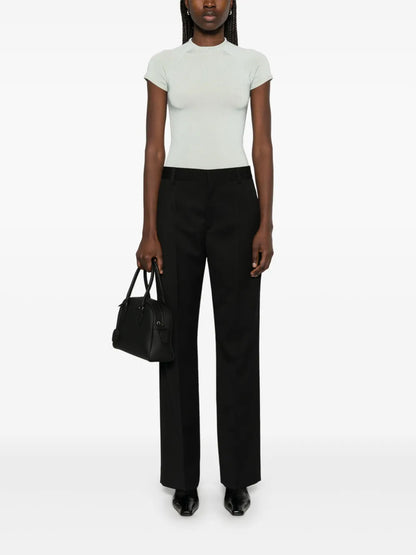 High-Wait Bootcut Trousers