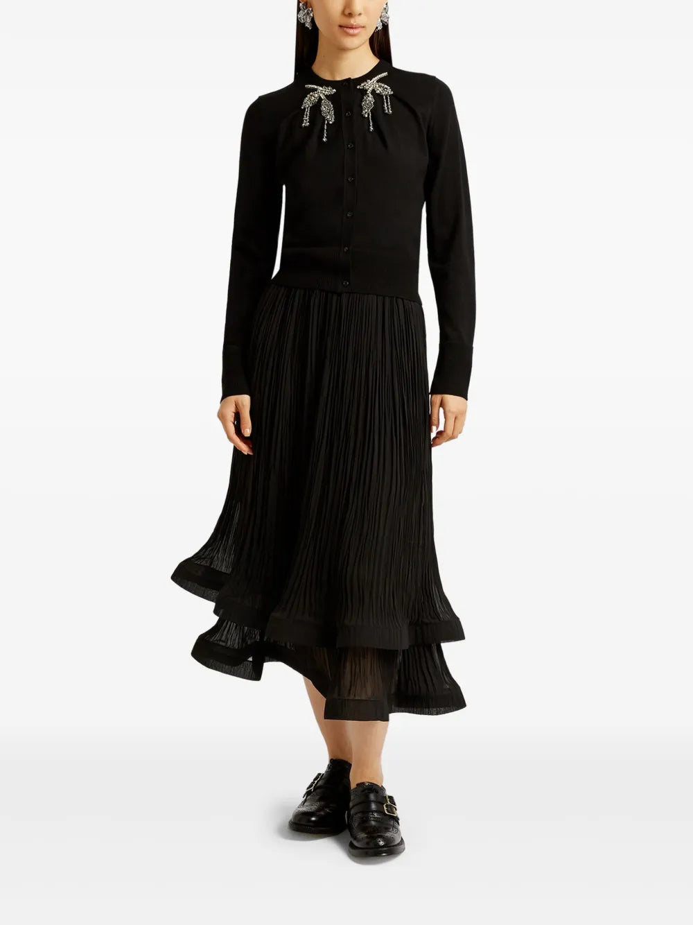 Pleated Midi Skirt