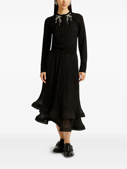Pleated Midi Skirt