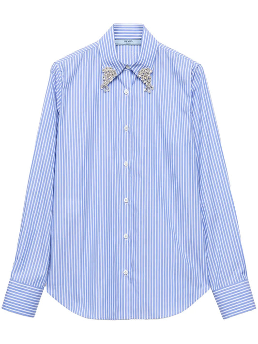 Embroidered Stripe Shirt