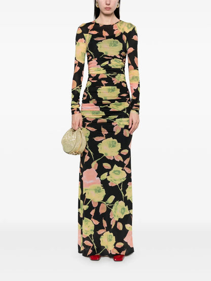 Floral-Print Maxi Dress
