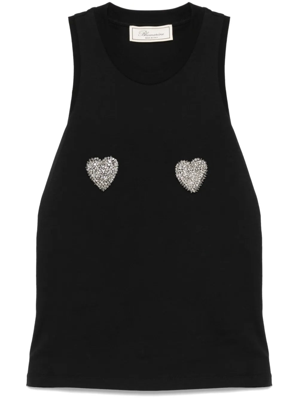 Rhinestone-Heart Tank Top