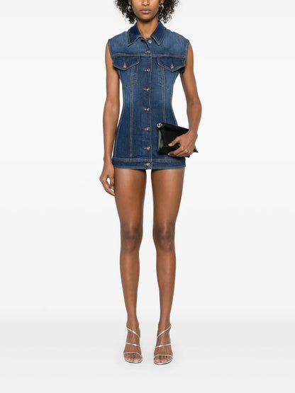 Sleeveless Denim Mini Dress