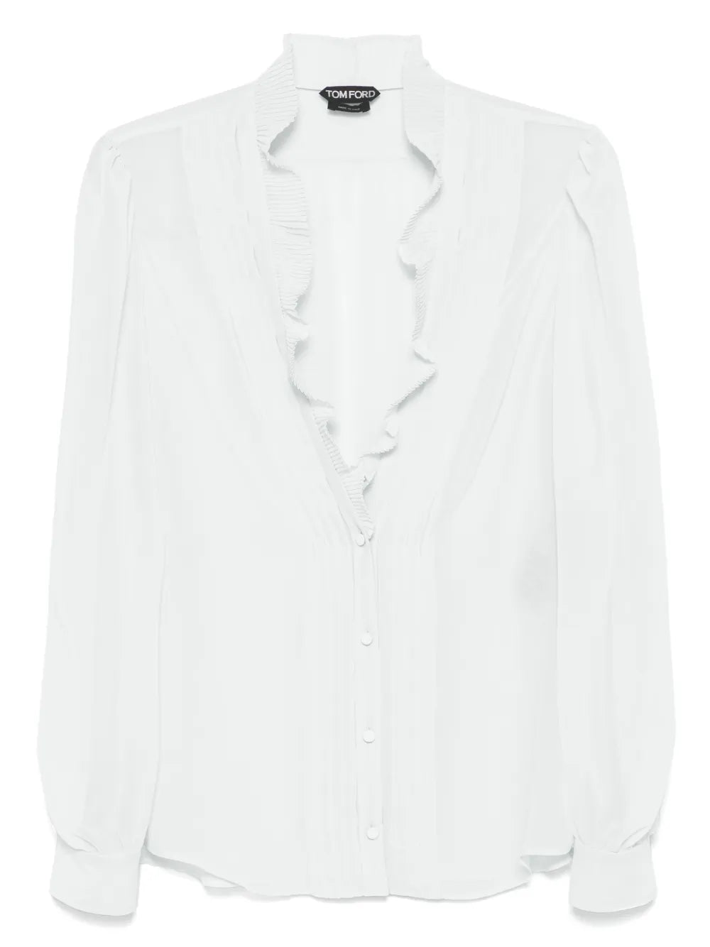 Pintuck-Detailed Blouse