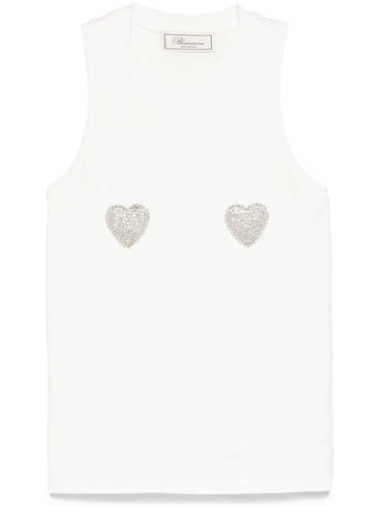 Beaded-Hearts Tank Top